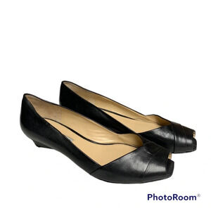 Via Spiga open toe black shoes size 6.5